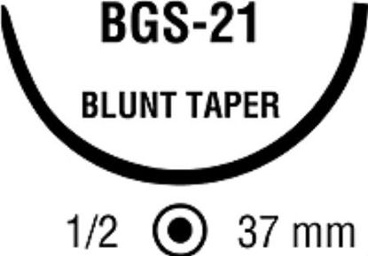 Picture of Suture with Needle Polysorb™ Absorbable Coated Undyed Suture Braided Polyester Size 2 - 0 36 Inch Suture 1-Needle 37 mm Length 1/2 Circle Blunt Point NeedleCL-259