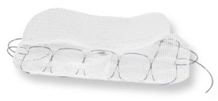 Picture of Anatomical Hernia Repair Mesh Parietex™ Partially Absorbable Knitted Polyester Monofilament 4 X 6 Inch Left with Lateral Slit Style SterileTECT1510ADPL