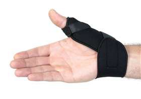 Picture of Thumb Splint AliMed® Custom-Molded Adult Medium Hook and Loop Strap Closure Left or Right Hand Black510346/NA/LM