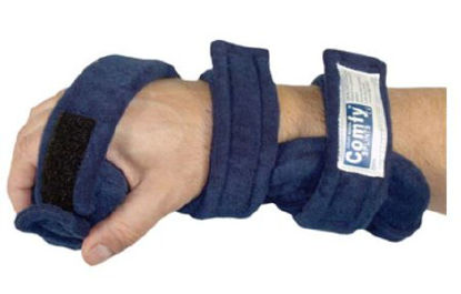 Picture of Resting Hand / Thumb Splint ComfySplints™ Foam / Terry Cloth / Steel Left or Right Hand Blue Large24-3125