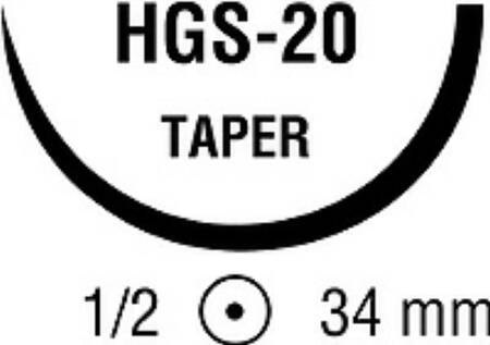 Picture of Suture with Needle Surgipro™ Nonabsorbable Uncoated Blue Suture Monofilament Polypropylene Suture Size 0 36 Inch Suture Double-Armed 26 mm Length 1/2 Circle Taper Point Cutting NeedleVP-978