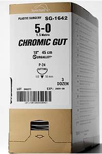 Picture of Suture without Needle Chromic Gut Absorbable Uncoated Size 0 30 Inch SutureG-254