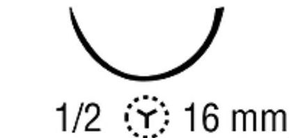 Picture of Suture with Needle Ti•Cron™ Nonabsorbable Coated Blue Suture Braided Polyester Size 4 - 0 36 Inch Suture Double-Armed 16 mm Length 1/2 Circle Taper Point Needle88863160-31
