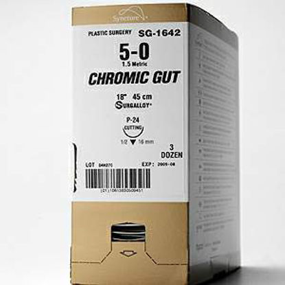 Picture of Suture without Needle Chromic Gut Absorbable Size 0 18 Inch SutureG-14