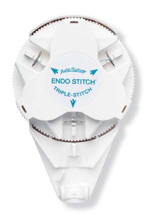Picture of Triple-Stitch Loading Unit ENDO STITCH™ with Surgidac™ ES-9 Needle NonAbsorbable Braided Polyester Green Size 2-0170044