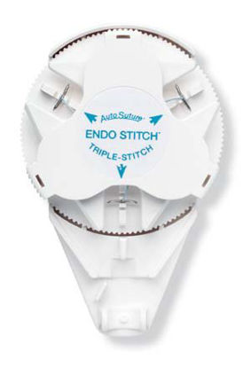 Picture of Triple-Stitch Loading Unit ENDO STITCH™ with Surgidac™ ES-9 Needle NonAbsorbable Braided Polyester Green Size 2-0170044