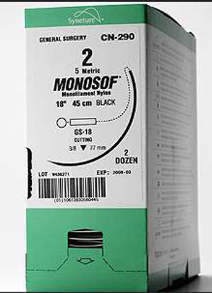 Picture of Suture without Needle Stainless Steel Nonabsorbable Size 0 18 Inch Suture88862407-63