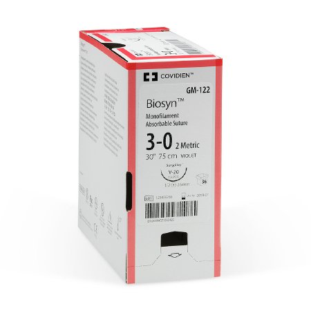 Picture of Suture without Needle Biosyn™ Monofilament Polyester Absorbable Size 0 60 Inch SutureM-114