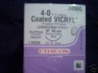 Picture of Suture with Needle Coated Vicryl™ Rapide Absorbable Coated Undyed Suture Braided Polyglactin 910 Size 4 - 0 27 Inch Suture 1-Needle 17 mm Length 1/2 Circle Taper Point NeedleVR214