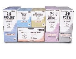 Picture of Suture with Needle Coated Vicryl™ Absorbable Coated Undyed Suture Braided Polyglactin 910 Size 4 - 0 27 Inch Suture 1-Needle 13 mm Length 1/2 Circle Taper Point NeedleJ434H