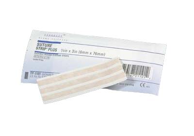 Picture of Skin Closure Strip Suture Strip® Plus 1/4 X 4 Inch Nonwoven Material Flexible Strip TanTP1102