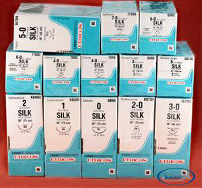 Picture of Suture without Needle Perma - Hand™ SUTUPAK™ Braided Silk Nonabsorbable Coated Size 2 - 0 18 Inch SutureSA65H