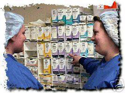 Picture of Suture with Needle Perma-Hand™ Nonabsorbable Coated Black Suture Braided Silk Size 2 - 0 18 Inch Suture 1-Needle 19 mm Length 3/8 Circle Precision Point - Reverse Cutting Needle583H