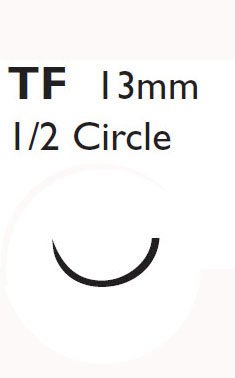 Picture of Suture with Needle Monocryl™ Absorbable Uncoated Undyed Suture Monofilament Poliglecaprone Size 5 - 0 27 Inch Suture 1-Needle 13 mm Length 1/2 Circle Taper Point NeedleY433H