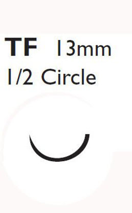 Picture of Suture with Needle Monocryl™ Absorbable Uncoated Undyed Suture Monofilament Poliglecaprone Size 5 - 0 27 Inch Suture 1-Needle 13 mm Length 1/2 Circle Taper Point NeedleY433H