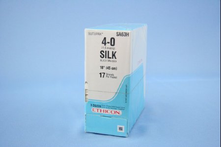 Picture of Suture without Needle Perma - Hand™ SUTUPAK™ Braided Silk Nonabsorbable Coated Size 4 - 0 18 Inch SutureSA63H