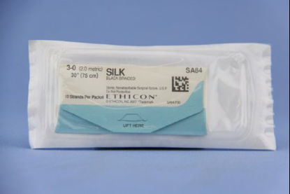 Picture of Suture without Needle Perma - Hand™ SUTUPAK™ Braided Silk Nonabsorbable Coated Size 3 - 0 30 Inch SutureSA84H