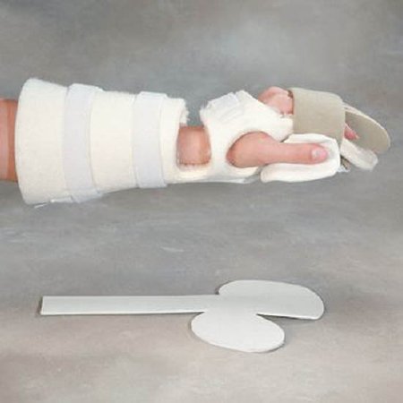 Picture of Palm Protector Splint Rolyan® Progressive™ Pre-Cut Foam Left Hand White One Size Fits MostA812333