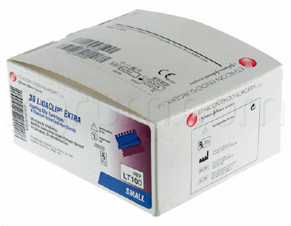 Picture of Small Style Ligating Clip LIGACLIP® EXTRA Titanium Small Blue Cartridge 6 ClipsLT100