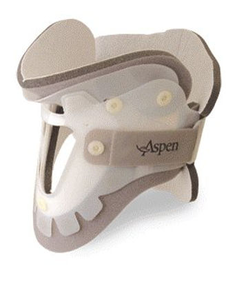 Picture of Rigid Cervical Collar with Replacement Pads Aspen® Preformed Adult Short Two-Piece / Trachea Opening 13 to 21 Inch Neck Circumference983128