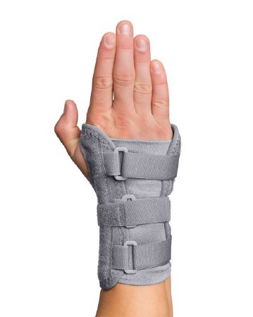 Picture of Wrist / Hand Brace Swede-O® Thermal Vent® CT Low Profile Aluminum / Nylon Right Hand Gray MediumBRE-6854-R-GR-MED