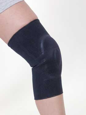 Picture of Knee Support AliMed® Visco Knee Sleeve 2X-Large Pull-On 15-1/2 to 16-1/2 Inch Below Knee Circumference / 20-1/2 to 22 Inch Above Knee Circumference Left or Right Knee64265/BLACK/2XL