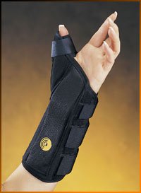 Picture of Wrist Splint with Abducted Thumb Ultra-Fit™ Aluminum / Fabric Right Hand Black Medium73-5304-000