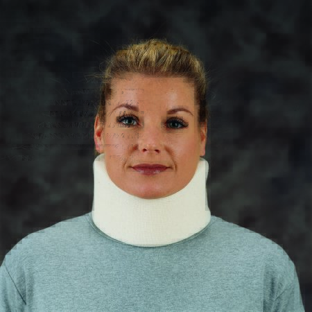 Picture of Cervical Collar DeRoyal® Lo-Contour Low Contoured / Medium-Firm Density Adult One Size Fits Most One-Piece 3 Inch Height 22 Inch Length1066-00
