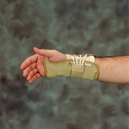 Picture of Cock-Up Wrist Brace DeRoyal® Canvas Left Hand Beige 2X-Large5017-10