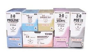 Picture of Antibacterial Suture with Needle Coated Vicryl™ Plus Absorbable Coated Undyed Suture Braided Polyglactin 910 with Irgacare MP Antibacterial Suture Size 4 - 0 18 Inch Suture 1-Needle 16 mm Length 3/8 Circle Precision Cosmetic - Conventional Cutting PRIME NeedleVCP845G