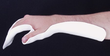 Picture of Resting Pan Mitt Hand Splint AliMed® Pre-Cut Thermoplastic Left or Right Hand White Medium5638