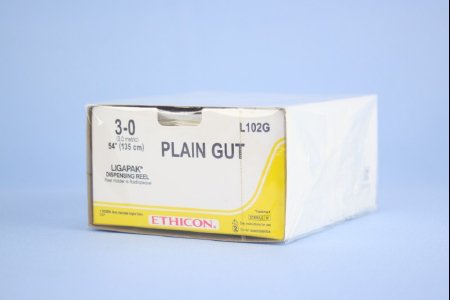 Picture of Ligating Reel with Suture LigaPak™ Plain Gut Absorbable Uncoated Size 3 - 0 54 Inch SutureL102G