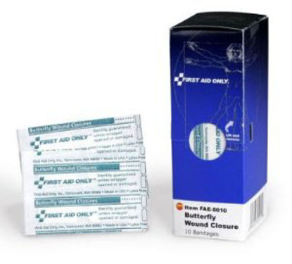 Picture of Skin Closure Strip Smart Tab™ 1/2 X 2-3/4 Inch Plastic Butterfly Closure WhiteFAE-5010