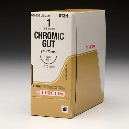 Picture of Suture without Needle Chromic Gut Absorbable Size 1 54 Inch SutureS115H