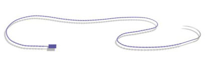 Picture of Antibacterial Suture with Needle STRATAFIX™ Symmetric PDS® Plus Absorbable Uncoated Violet Suture Monofilament Polydioxanone with Irgacare MP Antibacterial Suture Size 0 45 cm Suture 1-Needle 48 mm Length 1/2 Circle Taper Point NeedleSXPP1A402