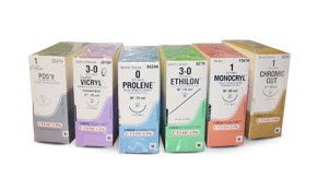 Picture of Suture with Needle Absorbable Uncoated Undyed Suture Chromic Gut Size 5 - 0 27 Inch Suture 1-Needle 12 mm Length 3/8 Circle Taper Point NeedleK895H