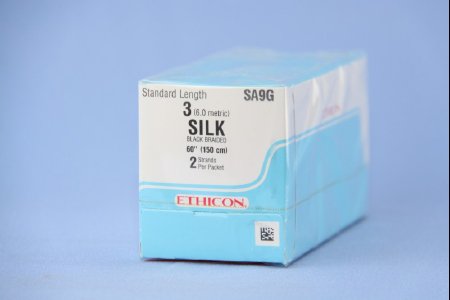 Picture of Suture without Needle Perma - Hand™ SUTUPAK™ Braided Silk Nonabsorbable Coated Size 3 60 Inch SutureSA9G