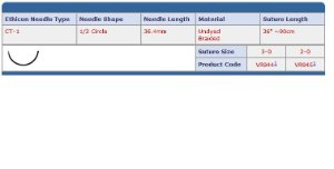 Picture of Suture with Needle Coated Vicryl™ Rapide Absorbable Coated Undyed Suture Braided Polyglactin 910 Size 3 - 0 36 Inch Suture 1-Needle 36 mm Length 1/2 Circle Taper Point NeedleVR944