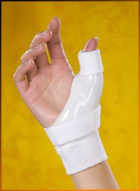 Picture of Thumb Splint Corflex® Thumbster Adult X-Large Hook and Loop Strap Closure Left Hand White37-5014-000