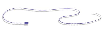 Picture of Antibacterial Suture with Needle STRATAFIX™ Symmetric PDS® Plus Absorbable Uncoated Violet Suture Monofilament Polydioxanone with Irgacare MP Antibacterial Suture Size 0 45 cm Suture 1-Needle 36 mm Length 1/2 Circle Taper Point NeedleSXPP1A401