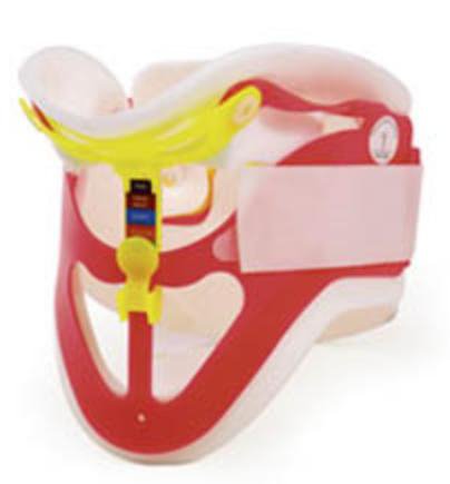 Picture of Extrication Cervical Collar Wizloc® Preformed Pediatric / Adult One Size Fits Most One-Piece / Trachea Opening 7 Inch Height 27 Inch Length0822074