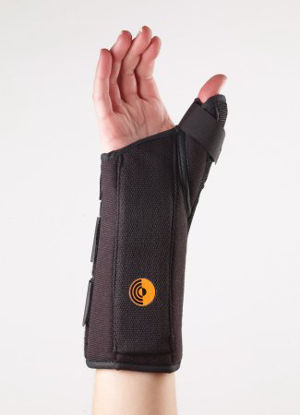 Picture of Wrist Splint with Abducted Thumb Ultra-Fit™ Aluminum / Tricot Right Hand Black X-Large73-5306-000