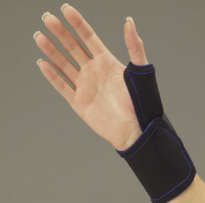 Picture of Thumb Splint Thermo-Form X-Large Hook and Loop Closure Right Hand Black360XLR