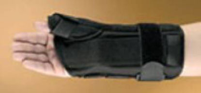 Picture of Wrist / Hand / Thumb Brace Phomfit™ Aluminum / Foam / Nylon / Polyester Left Hand Black X-Small447-LT-XS