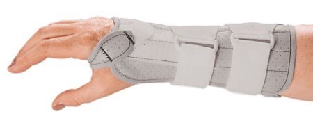 Picture of Wrist Brace Freedom® Short Immobilizer Fabric / Metal / Vinyl Left Hand Light Gray Medium5435