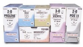 Picture of Suture without Needle SUTUPAK™ Chromic Gut Absorbable Size 2 - 0 18 Inch SutureSG13T