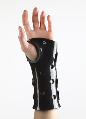 Picture of Wrist / Hand Splint Corflex® Polyethylene / Foam / Stockinette Left Hand Black Medium37-0512-000