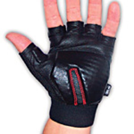 Picture of Wrist Support Impacto® Carpal Tunnel Glove Glove Style / Low Profile Elastic / Leather / Nylon Left or Right Hand Black X-LargeST8610-XL