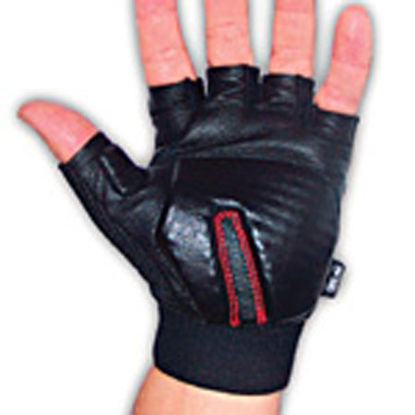 Picture of Wrist Support Impacto® Carpal Tunnel Glove Glove Style / Low Profile Elastic / Leather / Nylon Left or Right Hand Black X-LargeST8610-XL