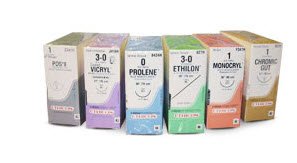 Picture of Suture with Needle Absorbable Uncoated Undyed Suture Plain Gut Size 2 - 0 27 Inch Suture 1-Needle 22 mm Length 1/2 Circle Taper Point NeedleN863H